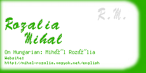 rozalia mihal business card